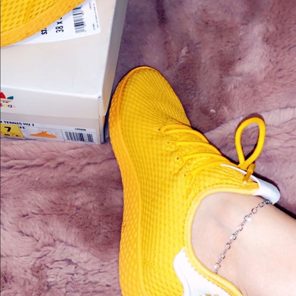 Adidas Pharrell yellow rare shoes